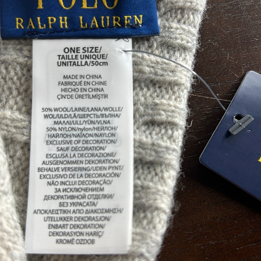 Polo Ralph Lauren Men's Signature Merino Cuffed Beanie - Picture 6 of 9